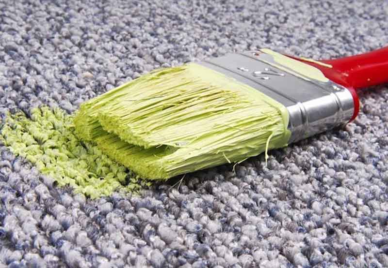 پاک کردن لکه رنگ روغنی از روی فرش